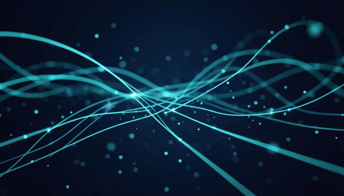 Visualização abstrata de rede de fibra óptica
